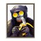 Stupell Industries Cool Monkey with Disco Banana Floating Frame By Kamdon Kreations